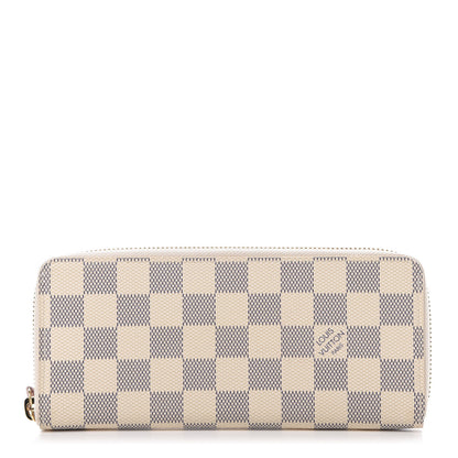 Louis Vuitton Damier Azur Clemence Wallet Rose Ballerine 1 of 11