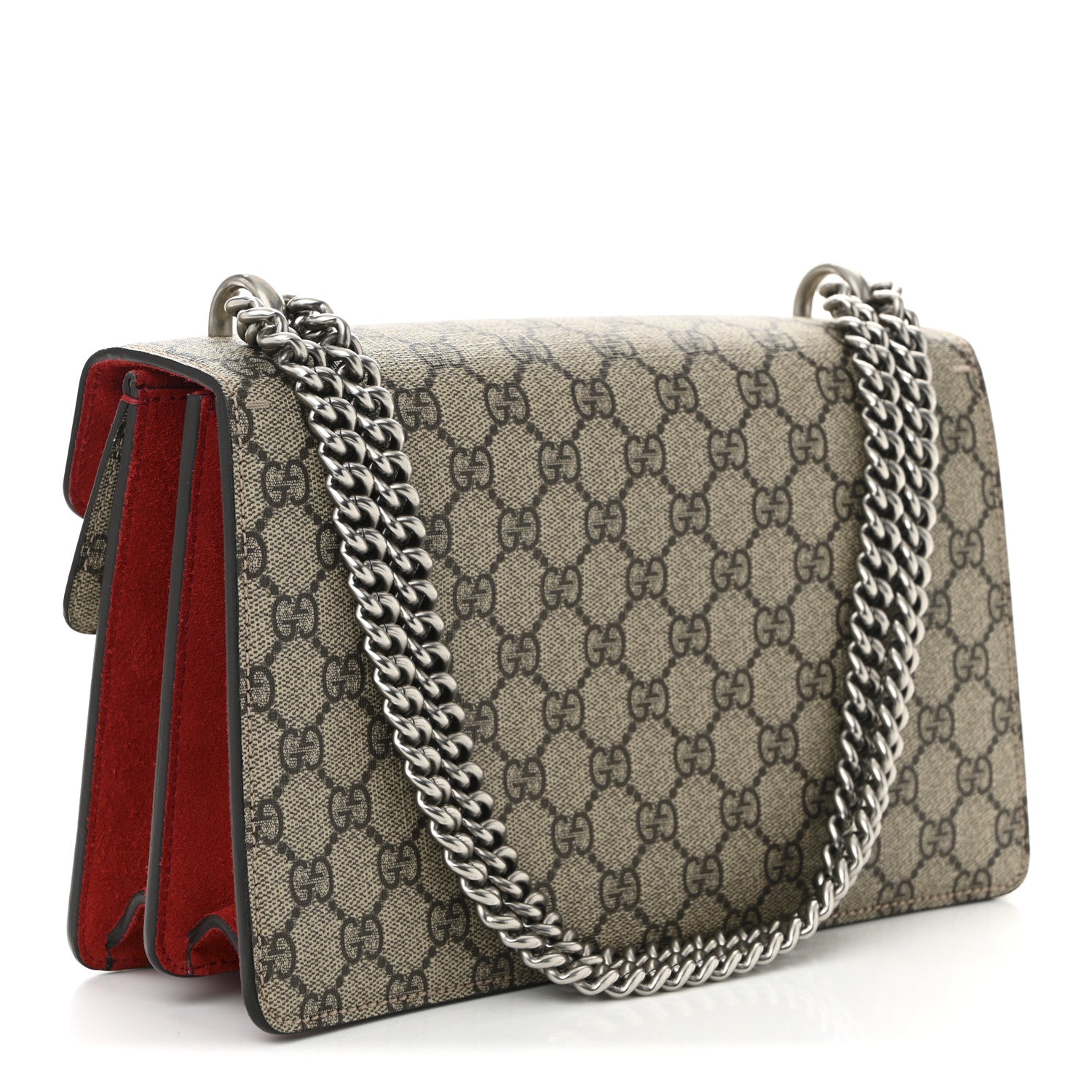Gucci GG Supreme Monogram Small Dionysus Shoulder Bag Red 3 of 11