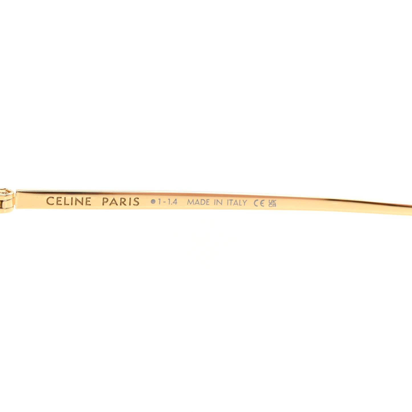 Metal Rhinestone Sunglasses CL40285U Gold
