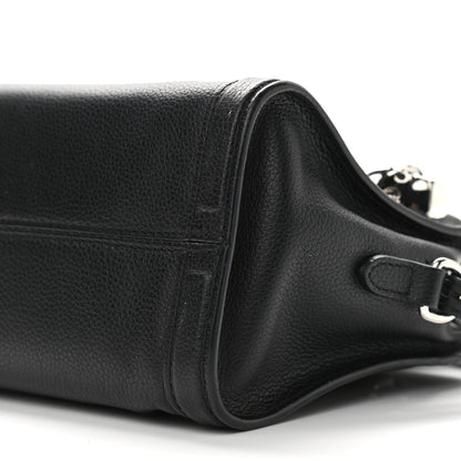 Alexander McQueen Pebbled Calfskin Mini Skull Padlock Zip Around Tote Black 8 of 10