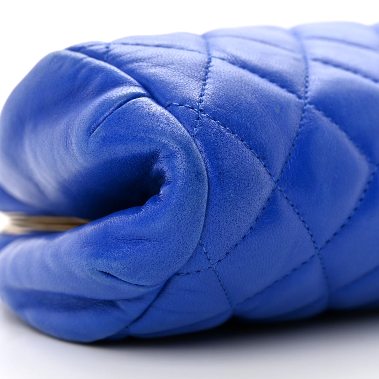 Lambskin Quilted Timeless Clutch Blue
