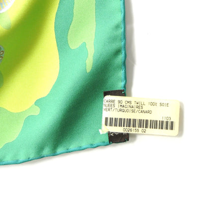 Hermes Silk Nuees Imaginaires Scarf 90 Green 5 of 6