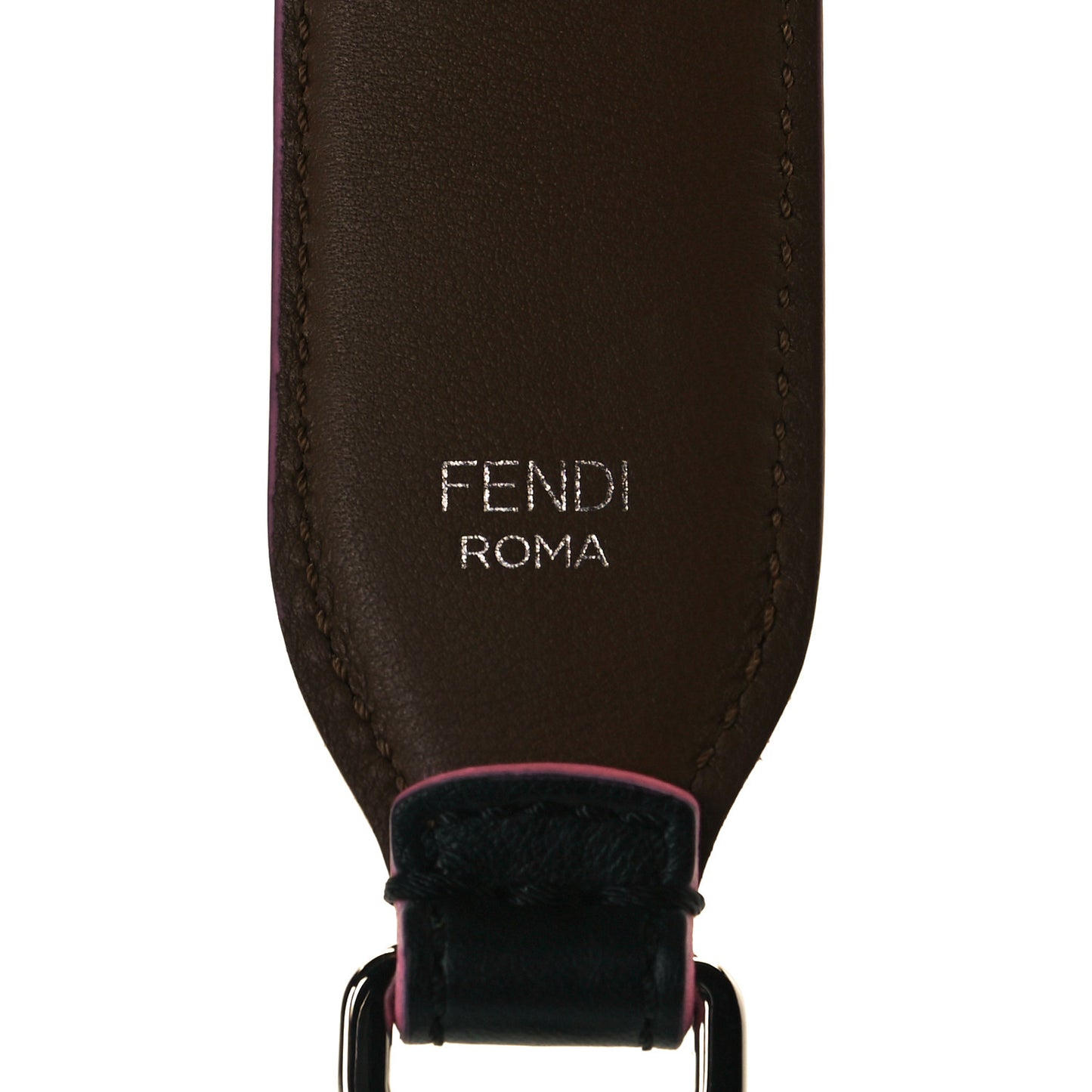 Vitello Dolce Plexiglass Bi-Color Studded Strap You Black Brownie Multicolor