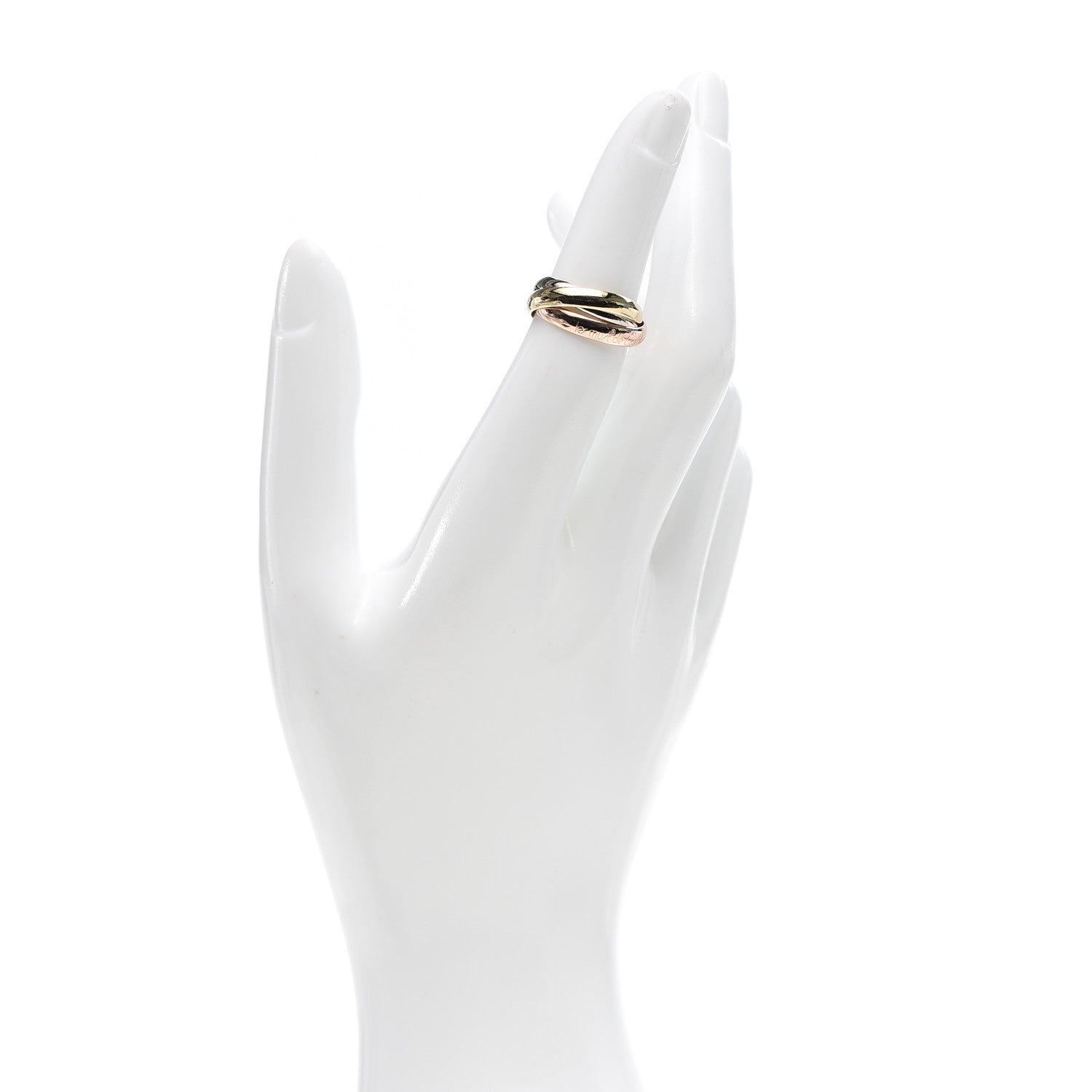 Cartier 18K Pink Yellow White Gold Classic Les Must De Cartier Trinity Ring 49 4.75 2 of 6