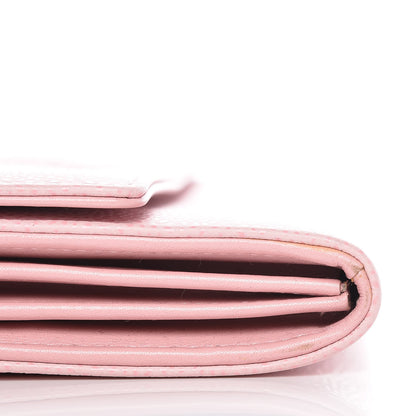 Chanel Caviar Timeless CC Large Gusset Flap Wallet Rose Pale 9 of 13