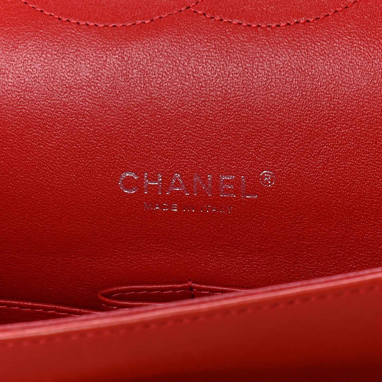 Lambskin Quilted Maxi Double Flap Red