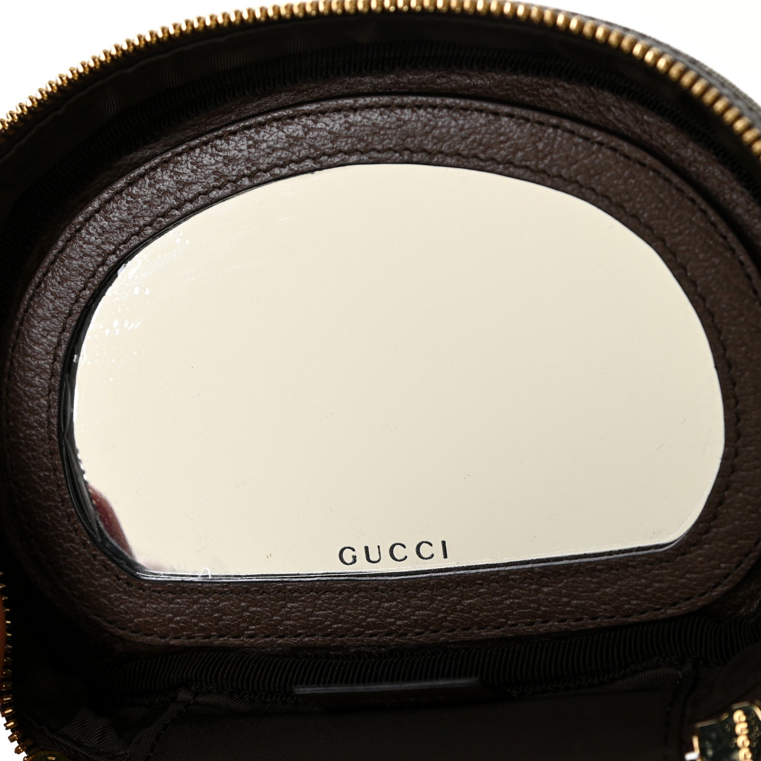 Gucci GG Supreme Monogram Textured Calfskin Web Ophidia Vanity Cosmetic Case Beige Ebony New Acero 6 of 10
