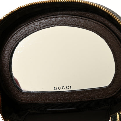Gucci GG Supreme Monogram Textured Calfskin Web Ophidia Vanity Cosmetic Case Beige Ebony New Acero 6 of 10