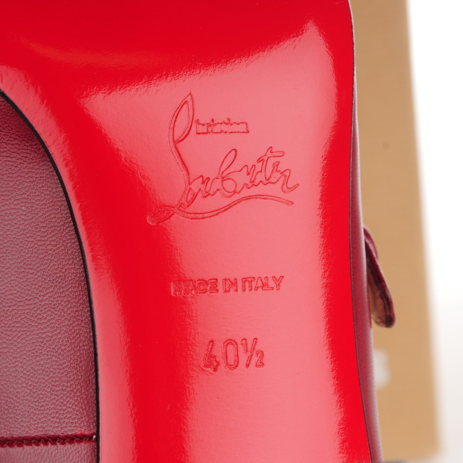 Christian Louboutin Kid Leather Wallis 85 Mary Jane Pumps 40.5 Red 7 of 8