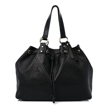 Saint Laurent Calfskin Reversible Double Sac Y Tote Black Gold 1 of 23
