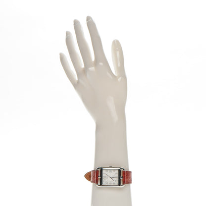 Hermes Stainless Steel Ostrich 29mm Cape Cod Quartz Watch Rouge 2 of 9