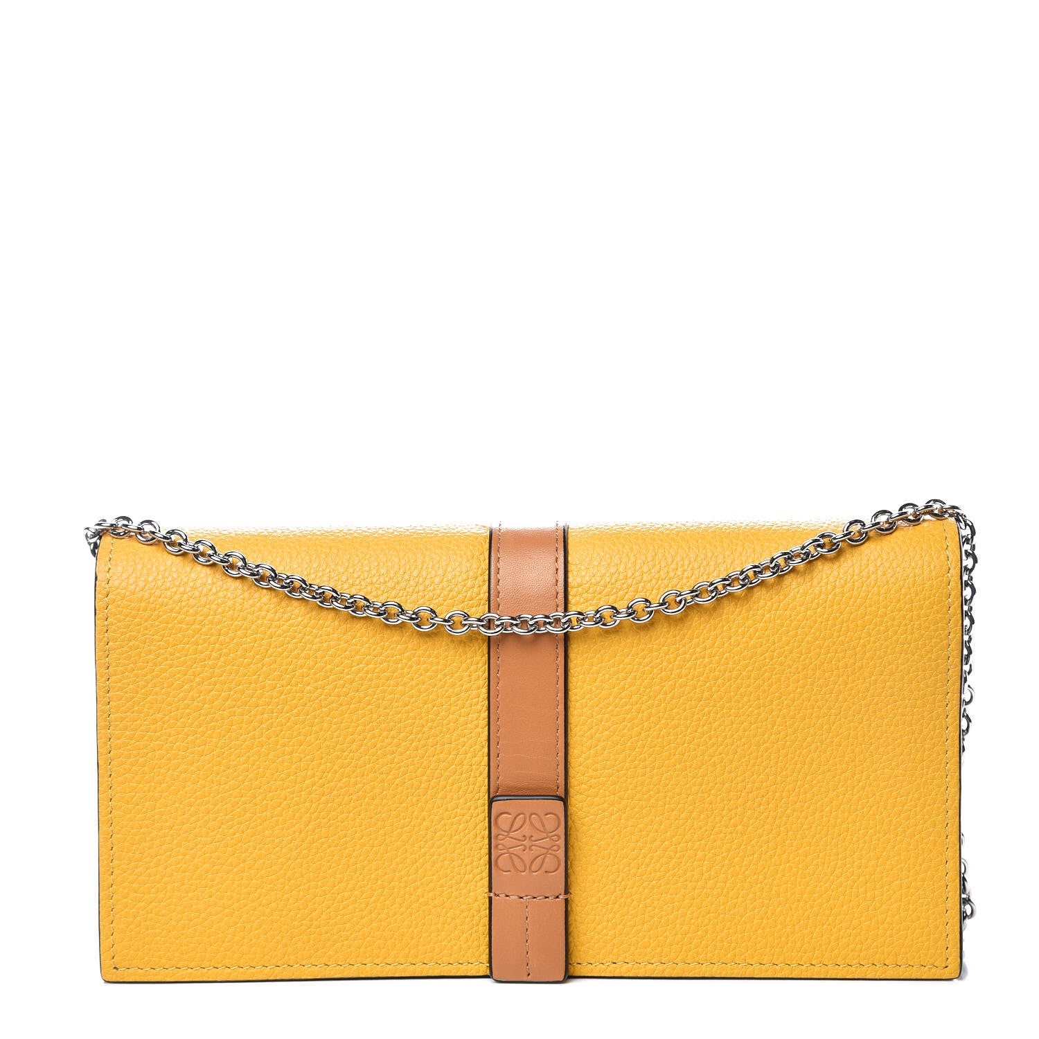 Loewe Pebbled Calfskin Chain Wallet Light Caramel Pecan 1 of 10