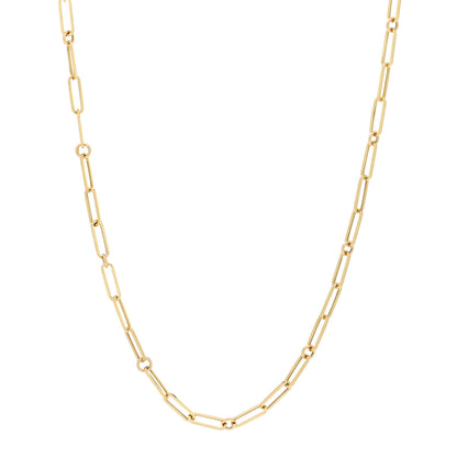 Roberto Coin 18K Yellow Gold Paper Clip Link Necklace 1 of 5