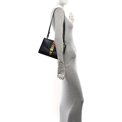 Gucci Calfskin Small Sylvie Shoulder Bag Black 2 of 12