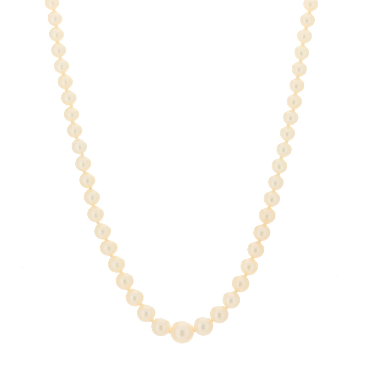 Mikimoto 18K White Gold Akoya Pearl 3.5-7.5mm Graduated Strand Necklace 1 of 6