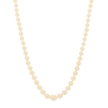 Mikimoto 18K White Gold Akoya Pearl 3.5-7.5mm Graduated Strand Necklace 1 of 6