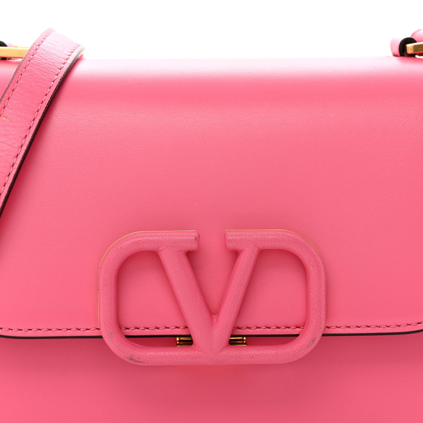 Smooth Calfskin Small VSling Shoulder Bag Pink