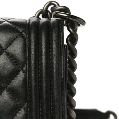 Chanel Lambskin Quilted Small Boy Flap Black 21 of 25