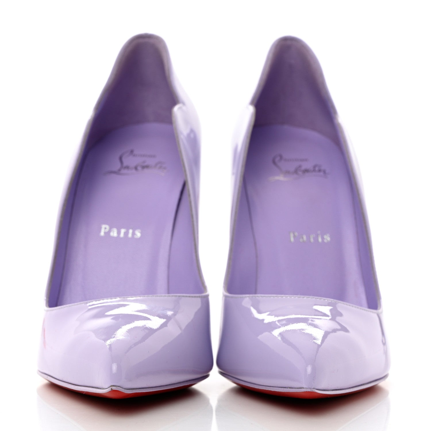 Christian Louboutin Patent Hot Chick 100 Pumps 39 Lilac Smoke 2 of 8