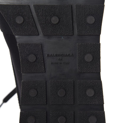 Balenciaga Mesh Calfskin Neoprene Mens Race Runner Sneakers 44 Black Red 8 of 10