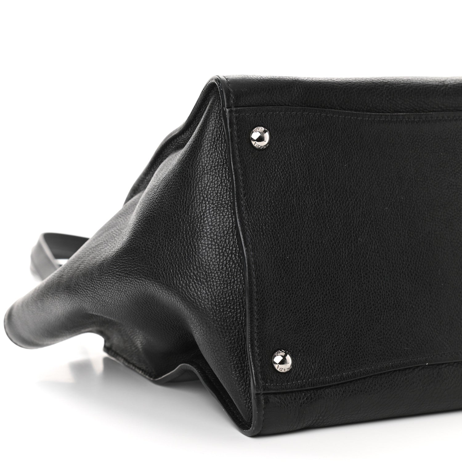 Prada City Calf Medium Galleria Double Zip Tote Black 9 of 12