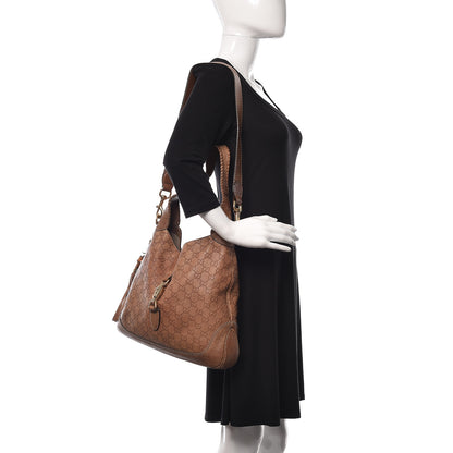 Gucci Guccissima Old Libeccio Medium New Jackie Hobo Old Naturale 2 of 11
