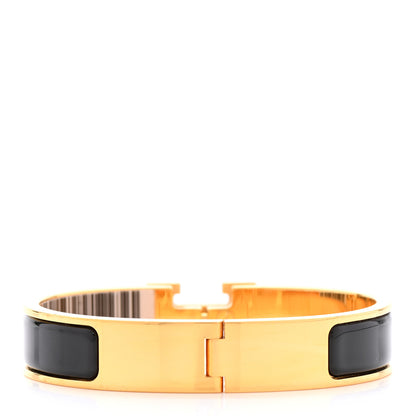Hermes Enamel Narrow Clic Clac H Bracelet PM Black 3 of 5