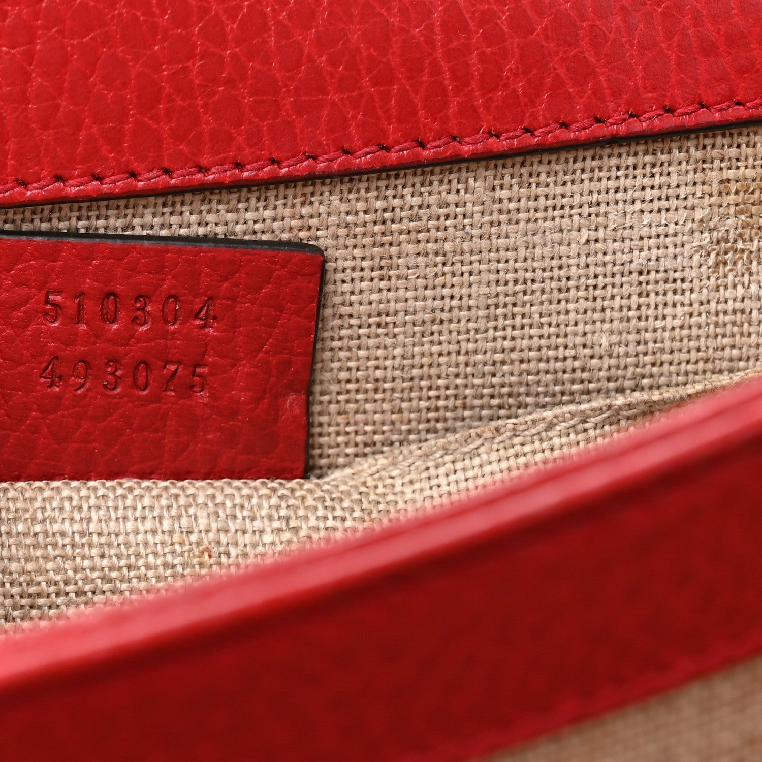 Gucci Dollar Calfskin Small Interlocking G Shoulder Bag Red 7 of 17