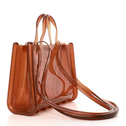 Telfar x MELISSA Jelly Medium Shopping Bag Clear Brown 3 of 11