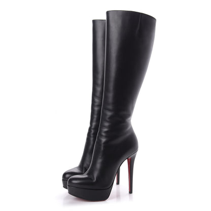 Christian Louboutin Calfskin Bianca Botta 140 Knee Boots 37 Black 3 of 10