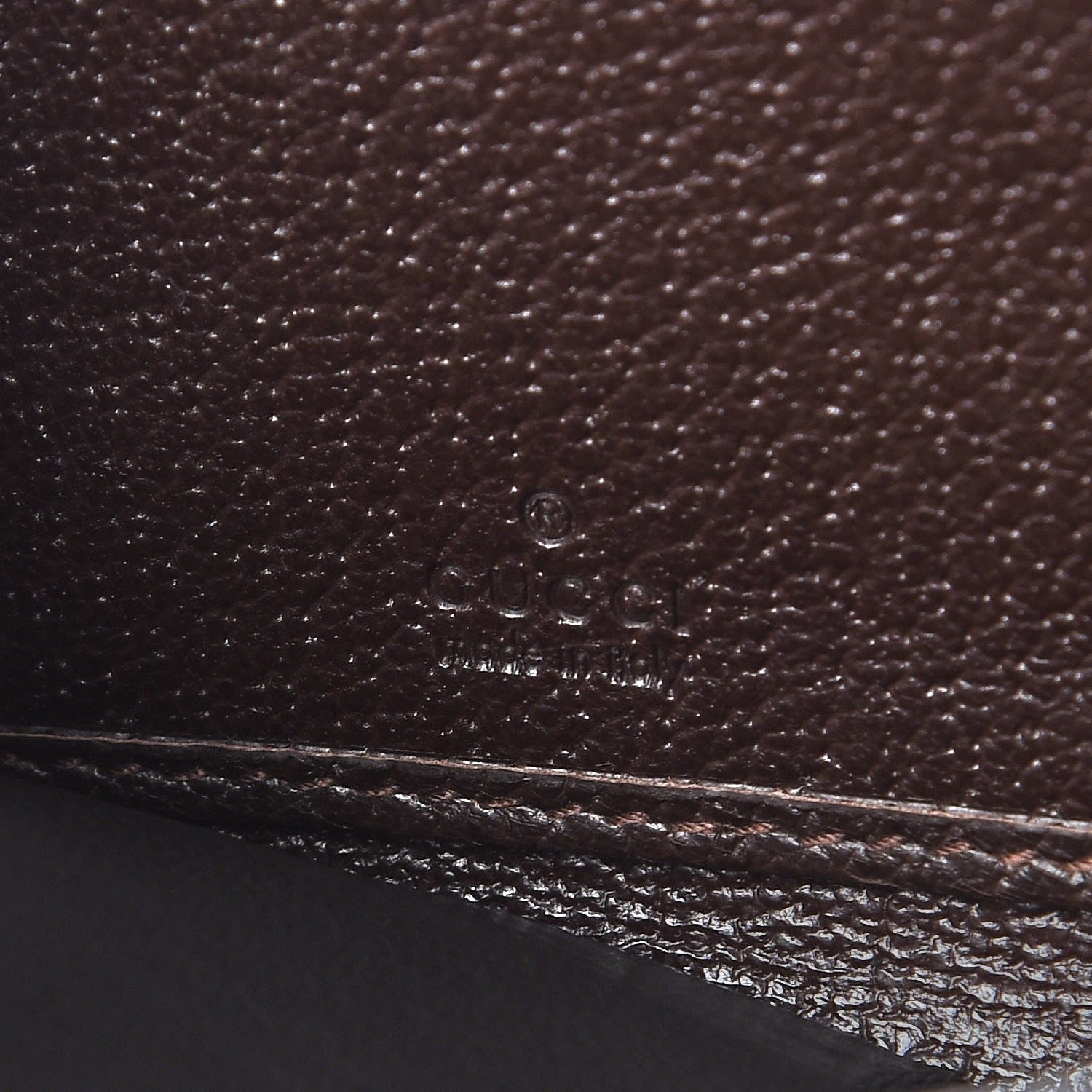 Gucci Monogram Metal Bar Zip Around Wallet Dark Brown 6 of 10