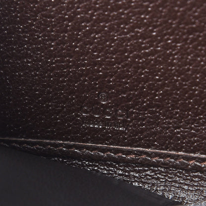 Gucci Monogram Metal Bar Zip Around Wallet Dark Brown 6 of 10