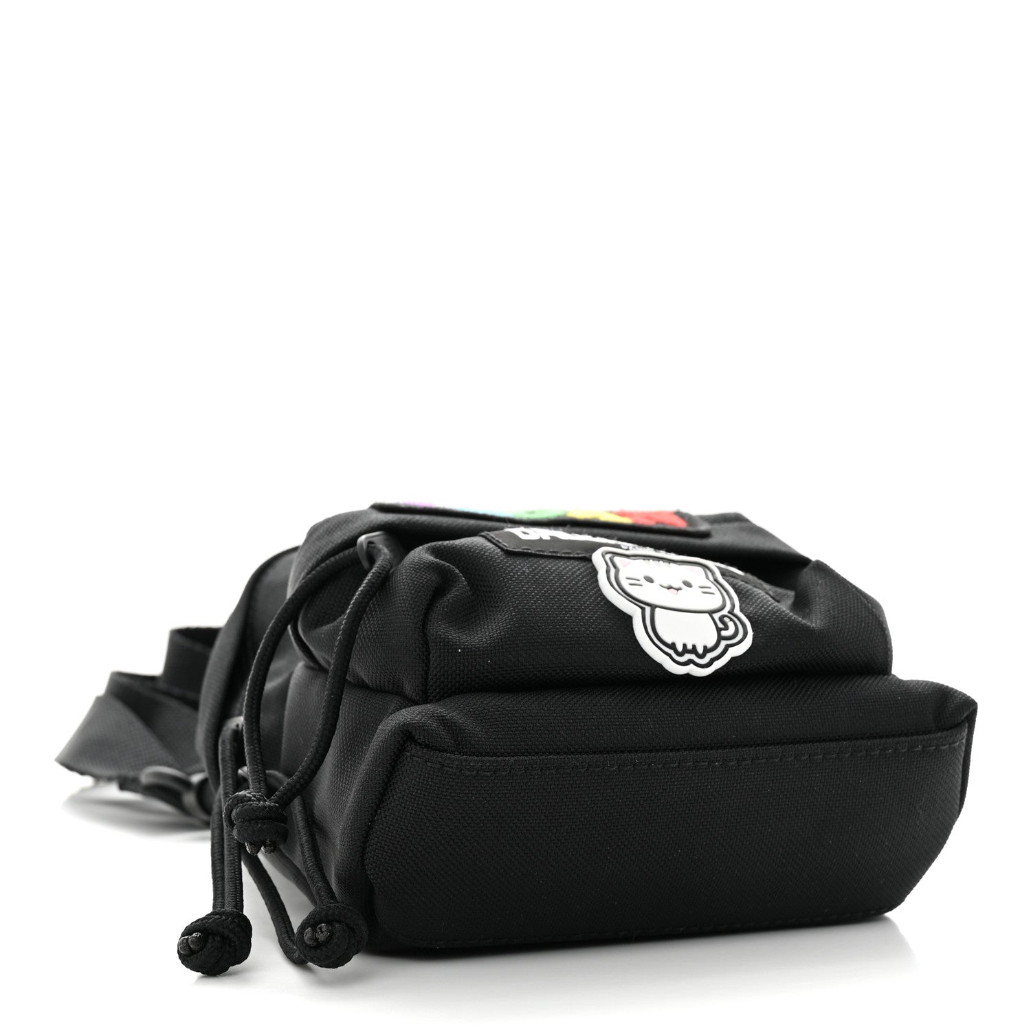 Balenciaga Recycled Casual Nylon Gamer Patches Mini Crossbody Backpack Black 1438117 – FASHIONPHILE