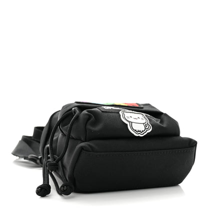 Balenciaga Recycled Casual Nylon Gamer Patches Mini Crossbody Backpack Black 4 of 10