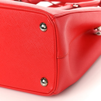 Prada Saffiano Small Galleria Double Zip Tote Rosso 8 of 9