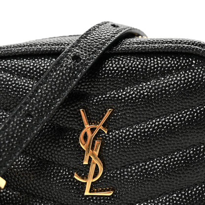 Saint Laurent Grain De Poudre Matelasse Monogram Baby Lou Camera Bag Black 8 of 11