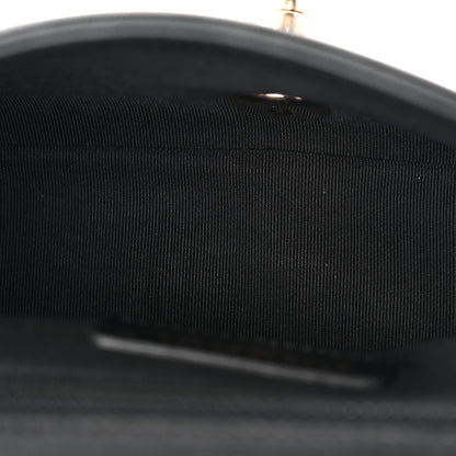 Chanel Sheepskin Chevron Quilted Medium Vintage Mademoiselle Flap Black 5 of 10