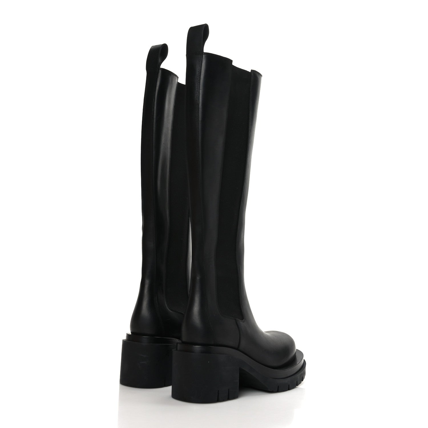 Bottega Veneta Calfskin The Lug Chelsea 30/70mm Tall Boots 38.5 Black 4 of 8