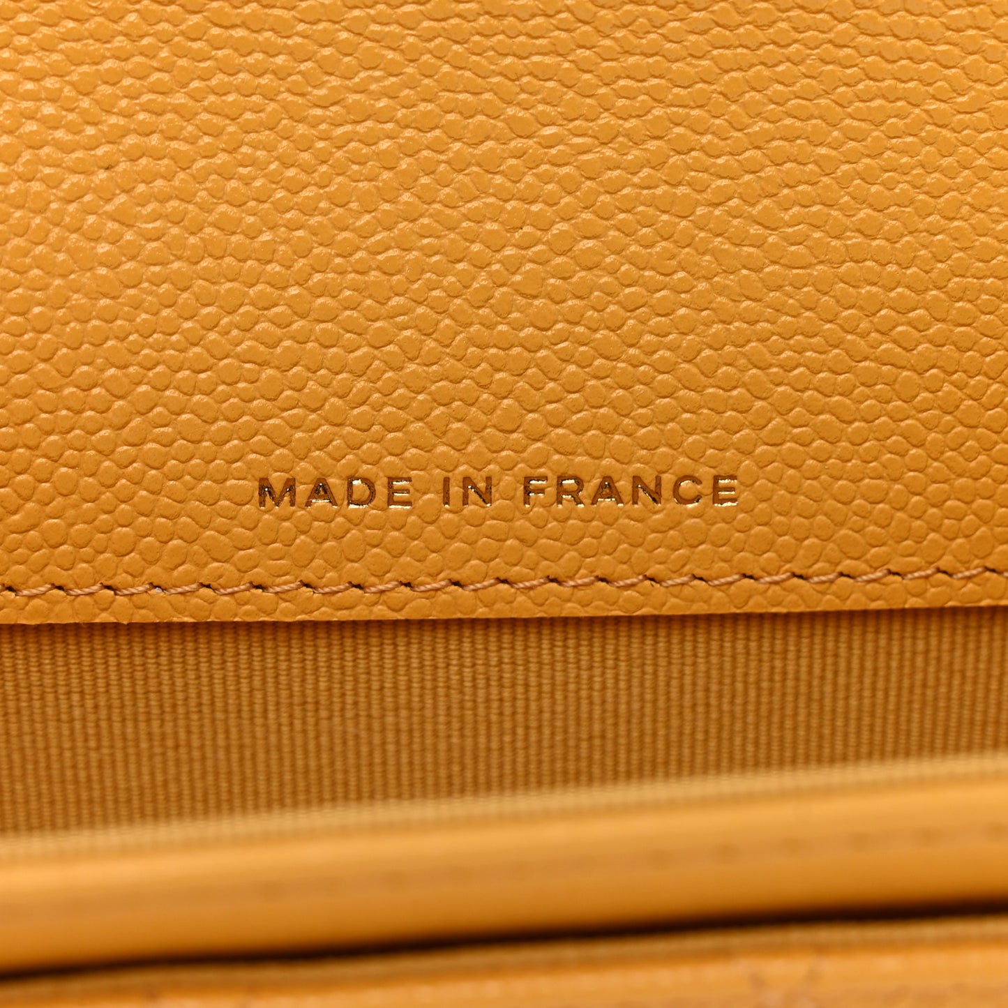 Caviar Quilted Flap Card Holder Wallet Yellow