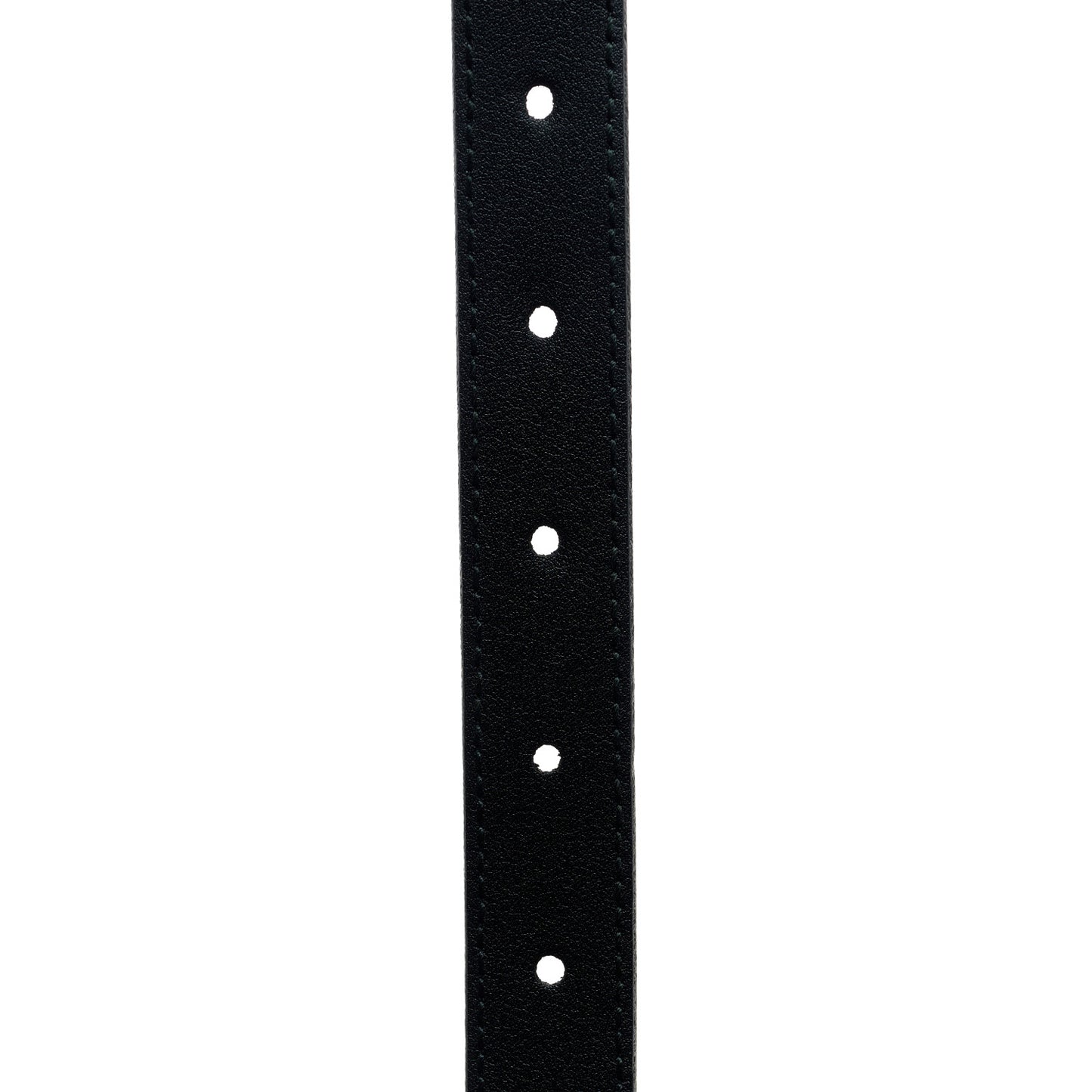 Calfskin Pearl Double G 20mm Belt 65 26 Black Cream