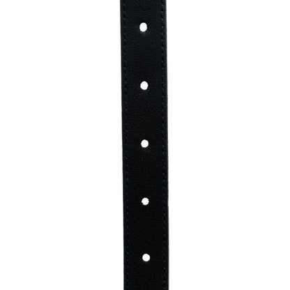 Gucci Calfskin Pearl Double G 20mm Belt 65 26 Black Cream 4 of 5