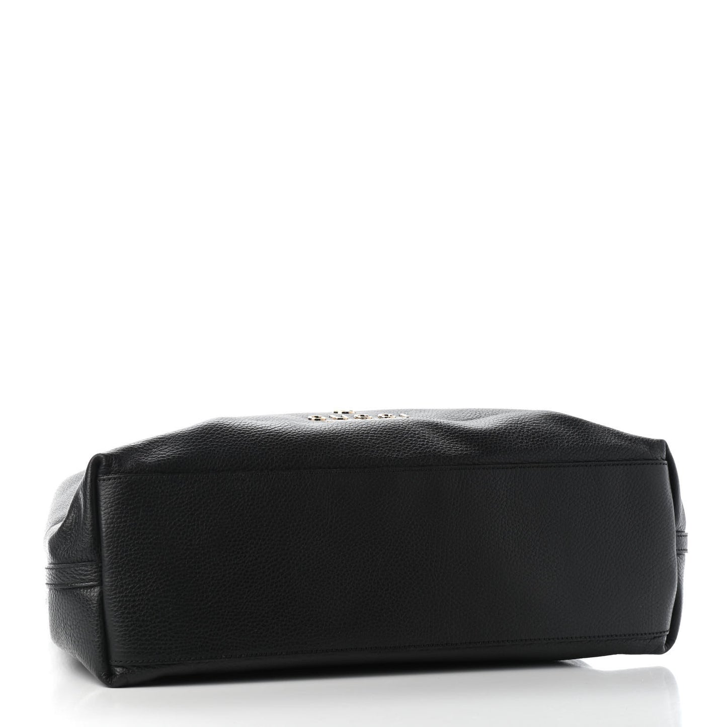 Calfskin Large Gifford Braided Handle Tote Black