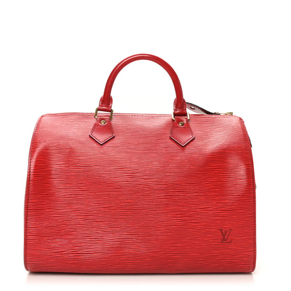 Louis Vuitton Epi Speedy 30 Castillan Red 1 of 10