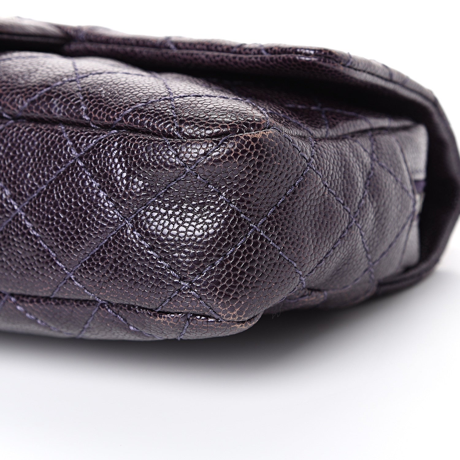 Chanel Iridescent Caviar Quilted Small Chic Flap Dark Purple 9 of 10