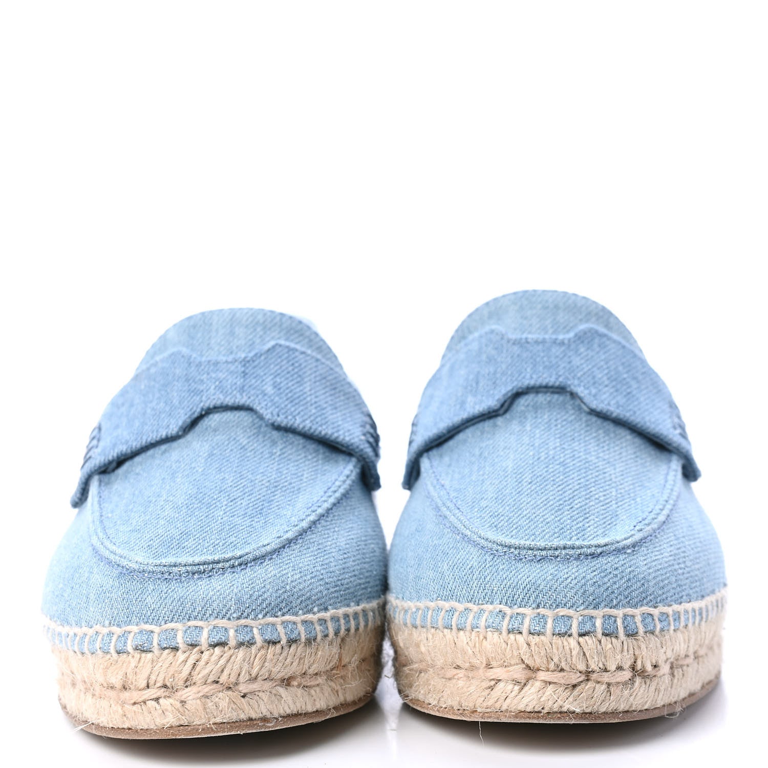 Hermes Denim Canvas Womens Trip Espadrilles 36 Bleu Clair 2 of 4
