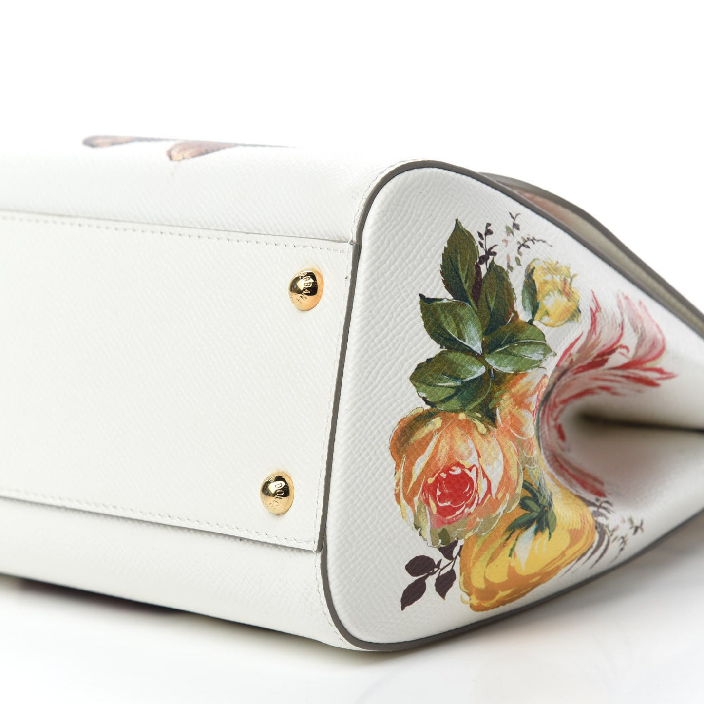 Dauphine Cat Print Medium Miss Sicily Satchel White Multicolor
