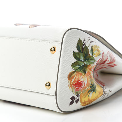 Dolce & Gabbana Dauphine Cat Print Medium Miss Sicily Satchel White Multicolor 7 of 12