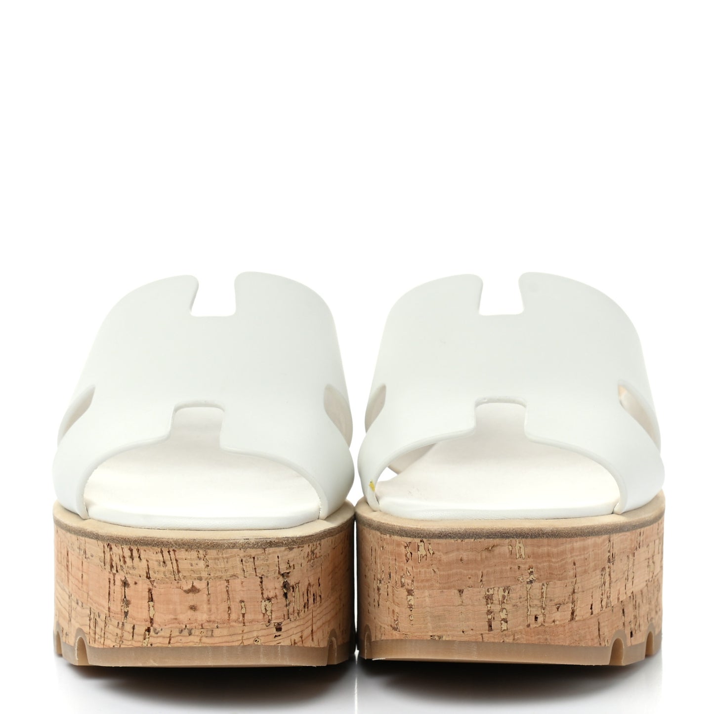 Calfskin Cork Eze 30 Sandals 38 White