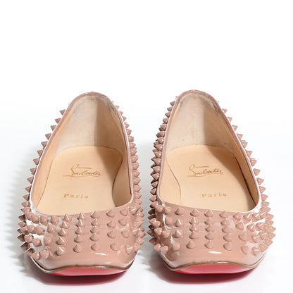Christian Louboutin Patent Gozul Spikes Flats 41 Nude 2 of 8