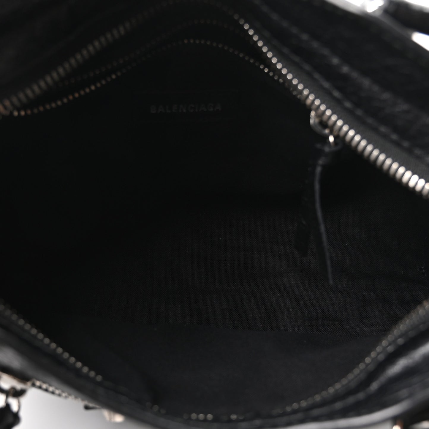 Agneau Classic Silver Hardware Mini City Black